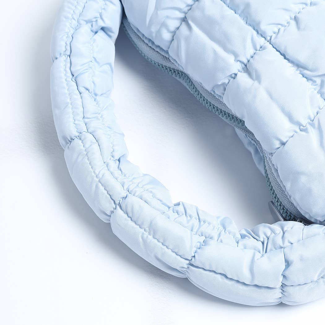Mini Puffer Quilted Cloud Tote Bag: Beige / ONE SIZE