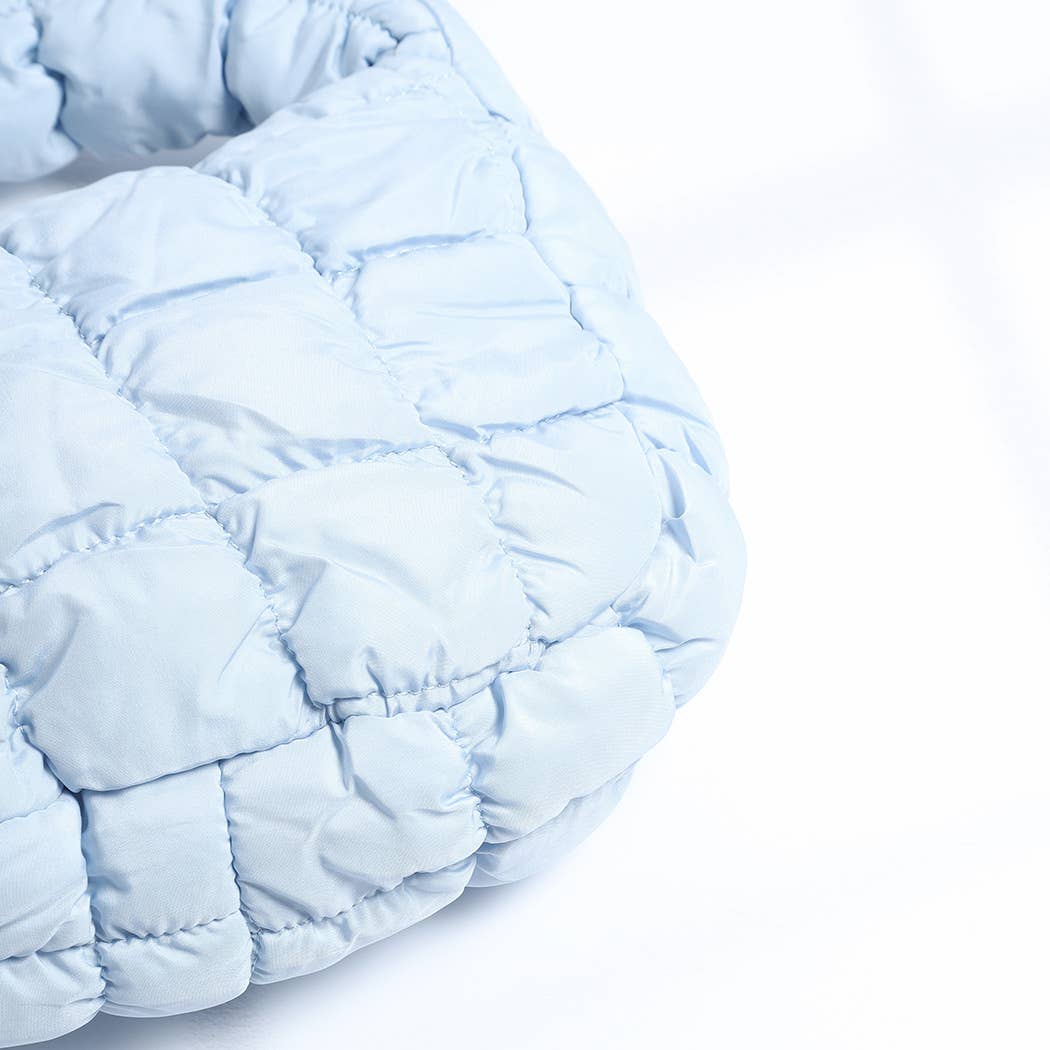 Mini Puffer Quilted Cloud Tote Bag: Beige / ONE SIZE