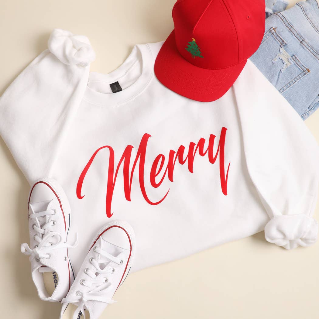 Merry Heavyweight Fleece Crewneck Sweatshirt: GARNET / M